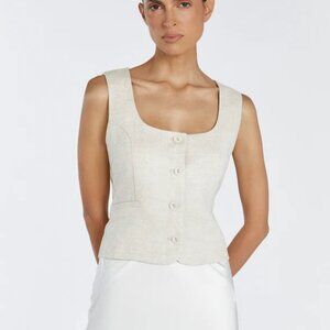 Dissh Tan Linen Vest